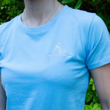 Fox Wild Line-Art Ladies Fitted T-Shirt