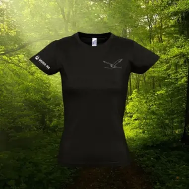 Owl Wild Line-Art Ladies Fitted T-Shirt