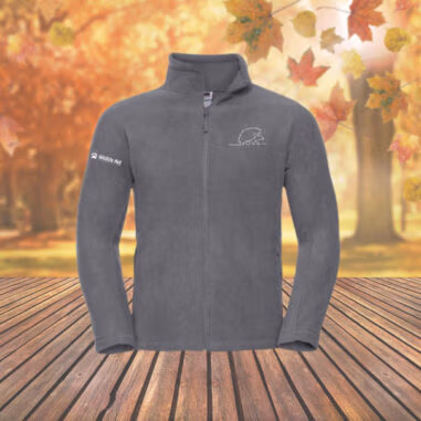 Hedgehog Wild Line-Art Unisex Fleece